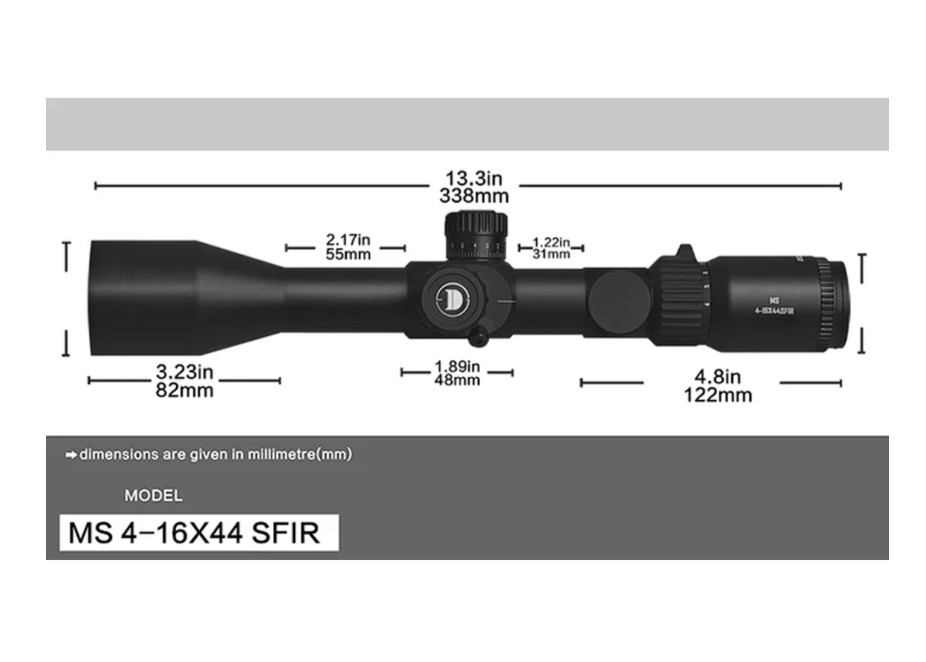 Приціл Discovery Optics MS 4-16X44 SFIR SFP-MOA (30 мм, підсвічування) Фото 5